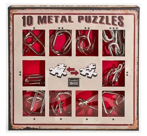 Eureka Metal Puzzle Oranje Set 10-delig