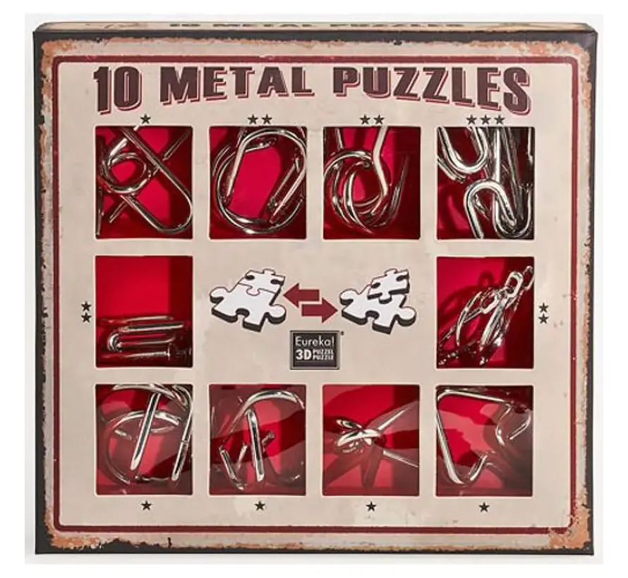 Metal Puzzle Oranje Set 10-delig