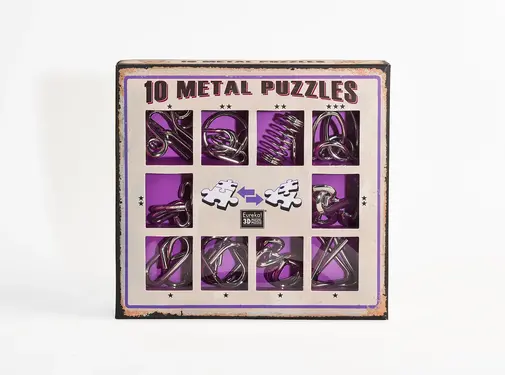 Eureka 10 Metal Puzzles Purple