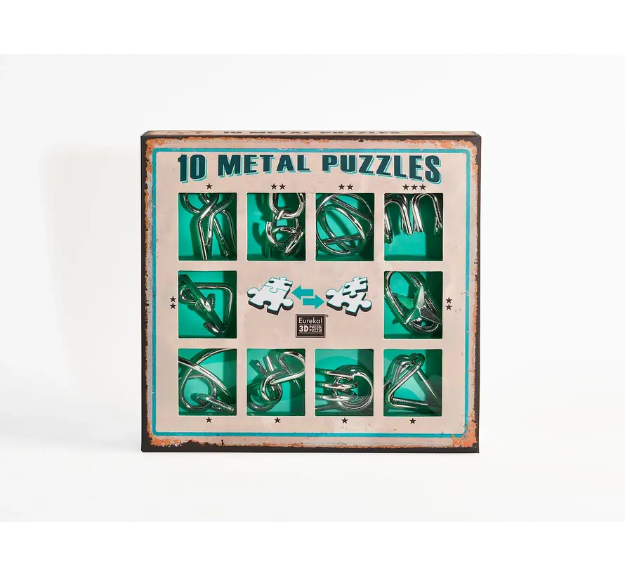 10 Metal Puzzles Green