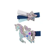 Great Pretenders Boutique Navy Unicorn Star Hairclip, 2 styles assorted