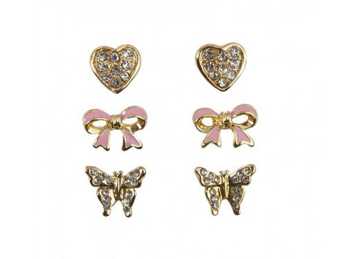 Great Pretenders Boutique Dazzle Studded Earrings, 3 Sets