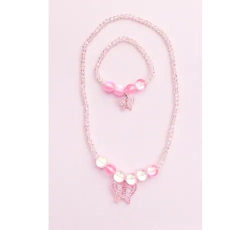 Great Pretenders Boutique Holo Pink Crystal Ketting