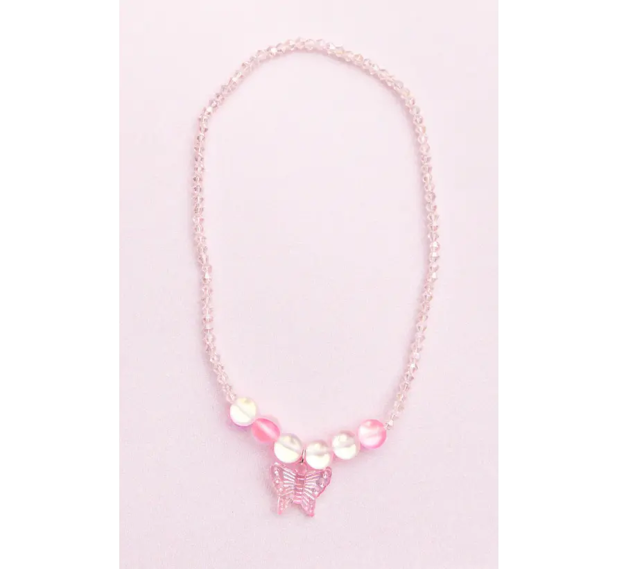 Boutique Holo Pink Crystal Ketting