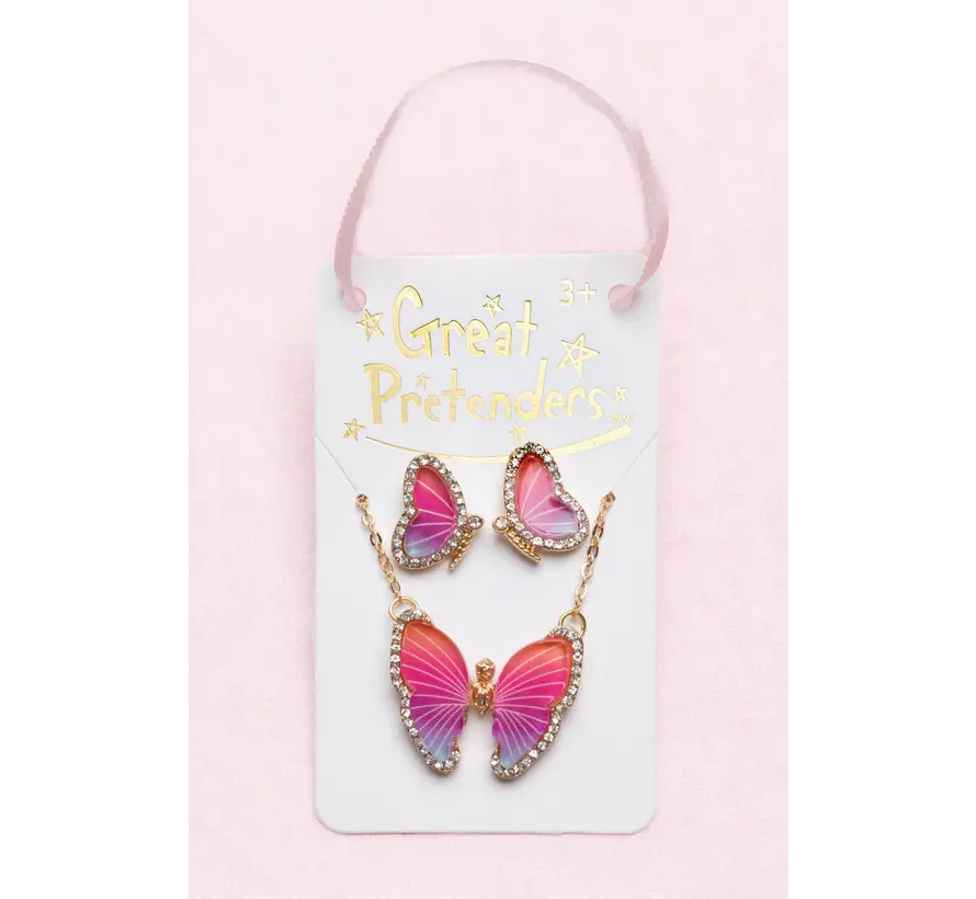 Sieradenset Butterfly Necklace&Earring