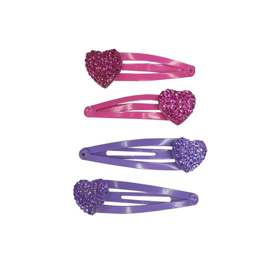 Sparkly My Heart Snap Clips