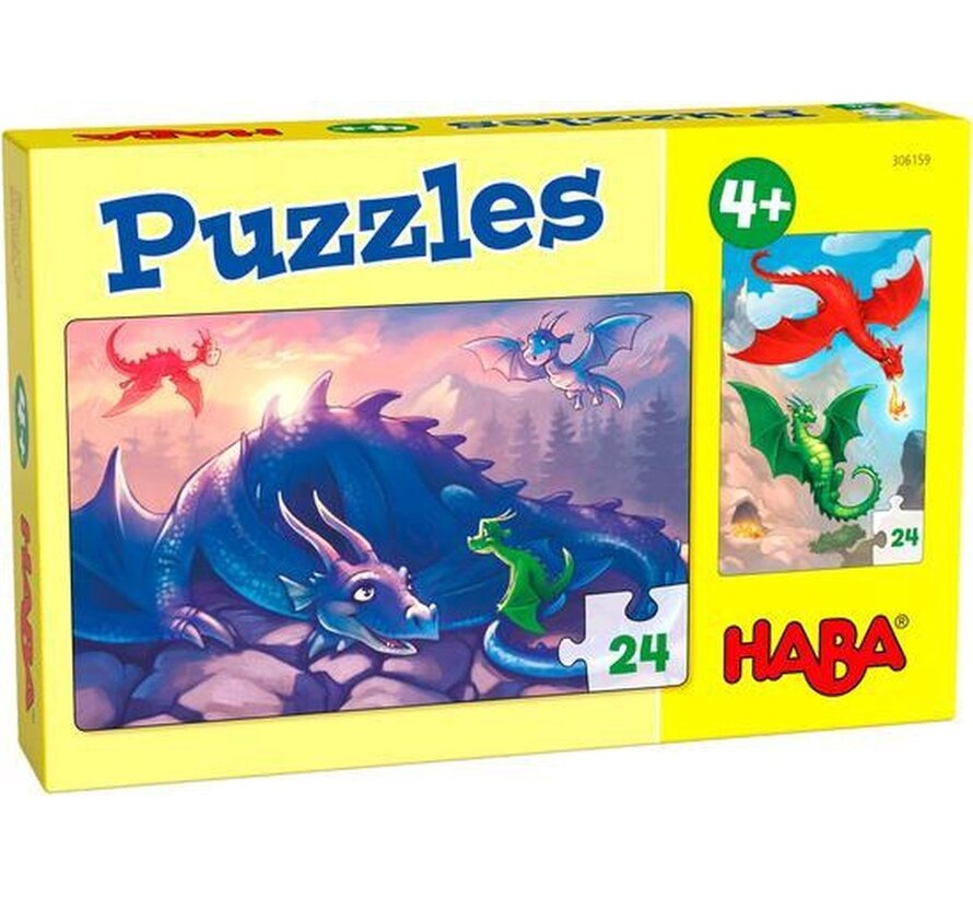 Puzzels Draken 24pcs set 2-delig