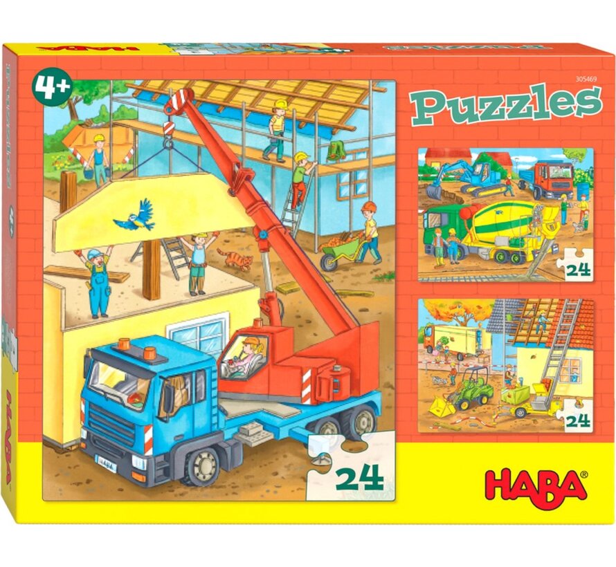 Puzzels Op de bouwplaats 24pcs 3-dlg