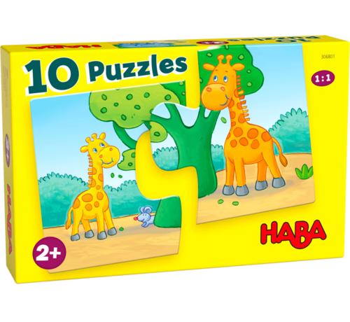 Haba 10 Puzzles Wild Animals 2pcs
