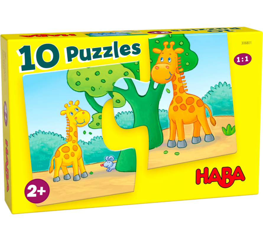 10 Puzzels Wilde Dieren 2pcs