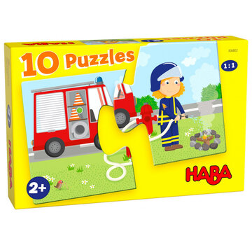 Haba 10 Puzzels Hulpvoertuigen 2pcs