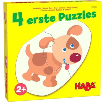 Haba 4 Eerste Puzzels Jonge dieren 2pcs