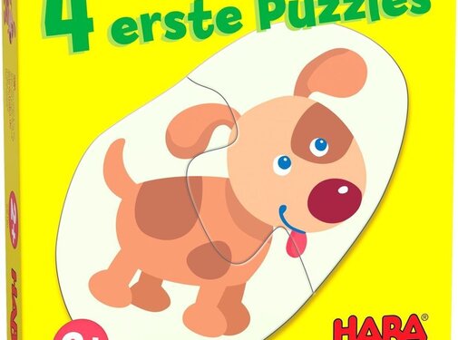 Haba 4 Eerste Puzzels Jonge dieren 2pcs