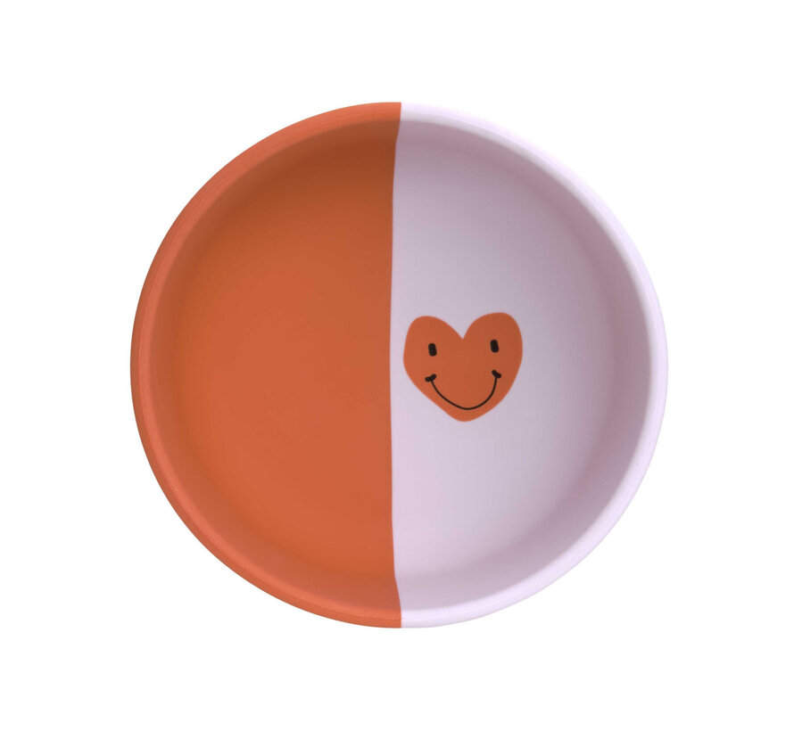 Silicone Bowl Happy Rascals Heart Lavender
