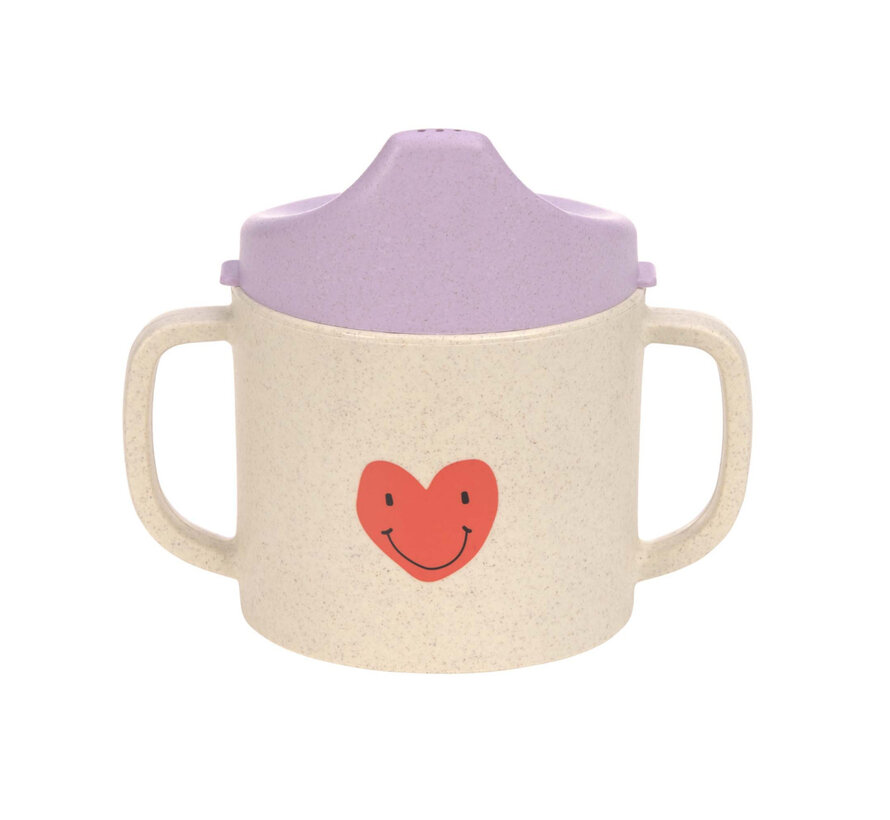 Sippy Cup PP/Cellulose Happy Rascals Heart Lavender