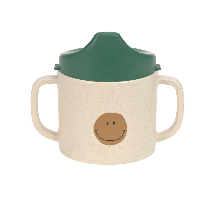 Sippy Cup PP/Cellulose Happy Rascals Smile Green