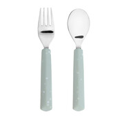 Lässig Cutlery with Silicone Handle blue