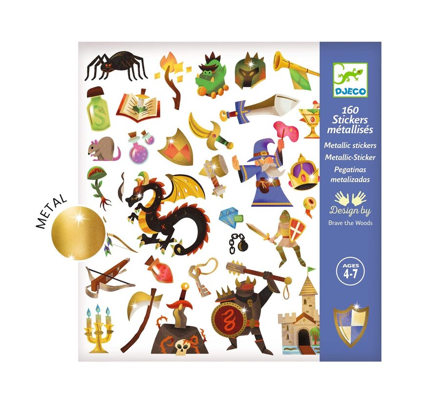 Stickers Middeleeuwen 160pcs