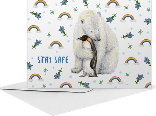 World of Mies Wenskaart IJsbeer Stay Safe