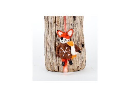 Sjaalmetverhaal Hanger Vosje Bruin