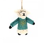 KERST Hanger Schaap met Trui Turquoise