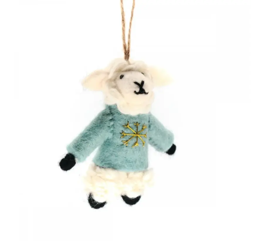 KERST Hanger Schaap met Trui Celeste