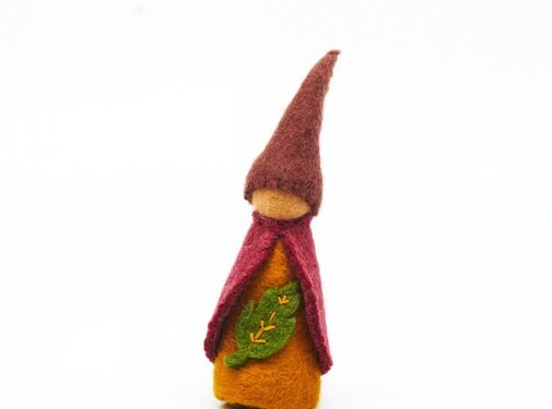 Sjaalmetverhaal Bospoppetje Herfstblad