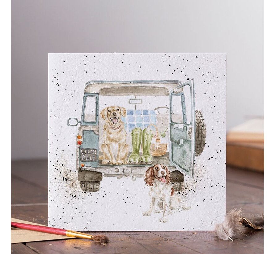 Wenskaart Honden Paws For a Picnic