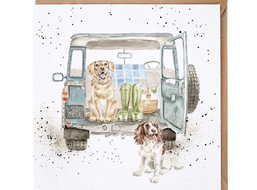 Wrendale Designs Wenskaart Honden Paws For a Picnic