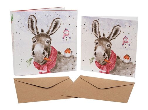 Wrendale Designs Kerstkaarten Muletide Greetings Set 8-delig
