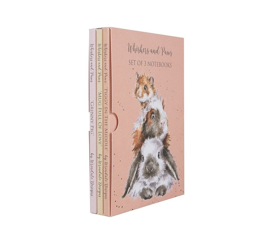 Set of 3 Notebooks - Whiskers and Paws