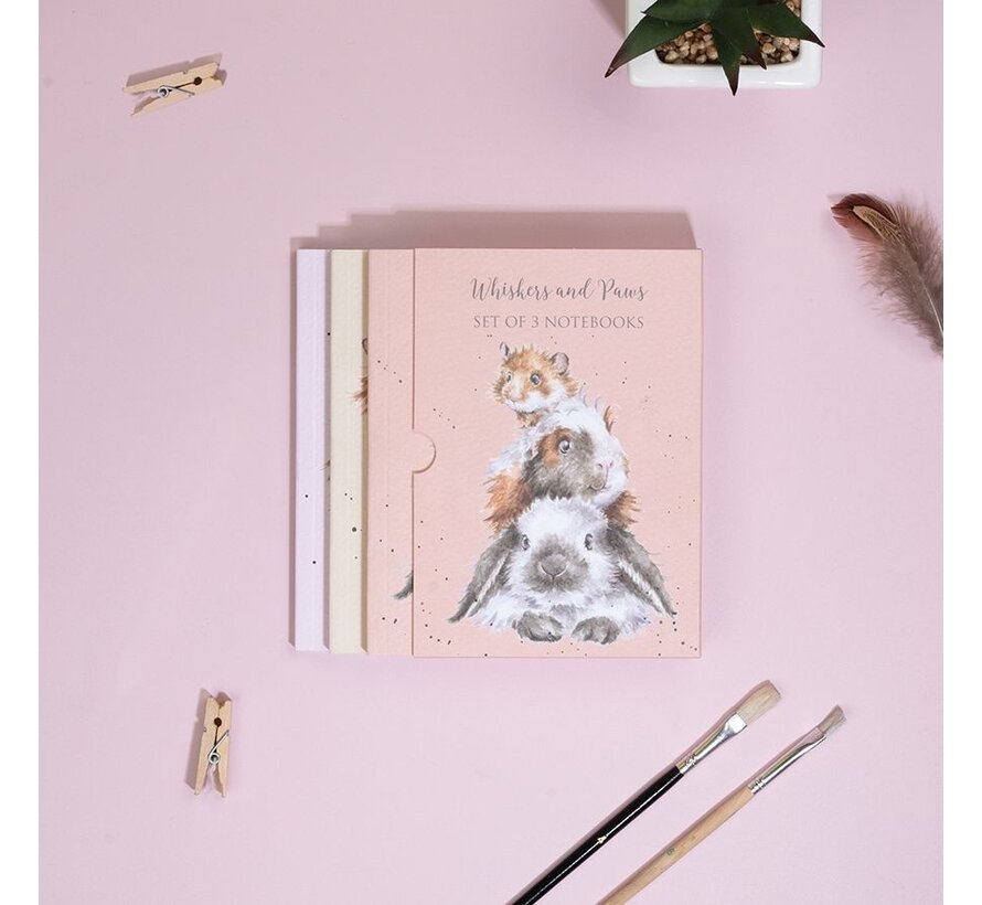 Set of 3 Notebooks - Whiskers and Paws