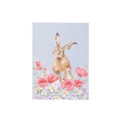 Wrendale Designs A6 Hare Notebook - Field of Flowers