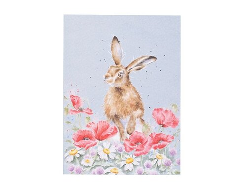 Wrendale Designs A6 Hare Notebook - Field of Flowers