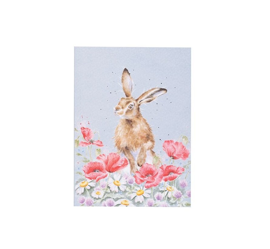 A6 Hare Notebook - Field of Flowers