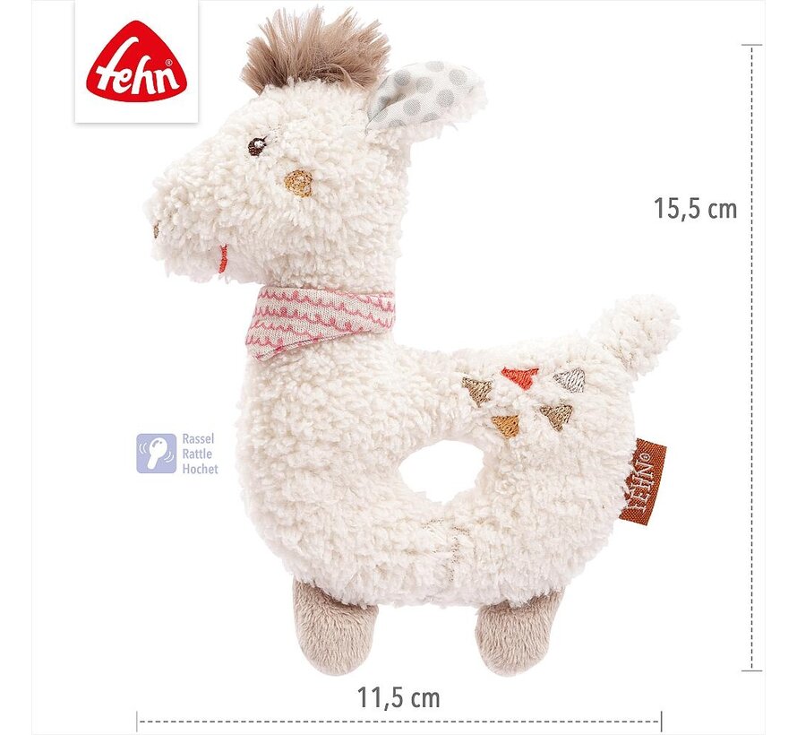 Soft ring rattle llama