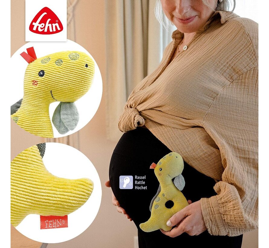 Soft ring rattle dino