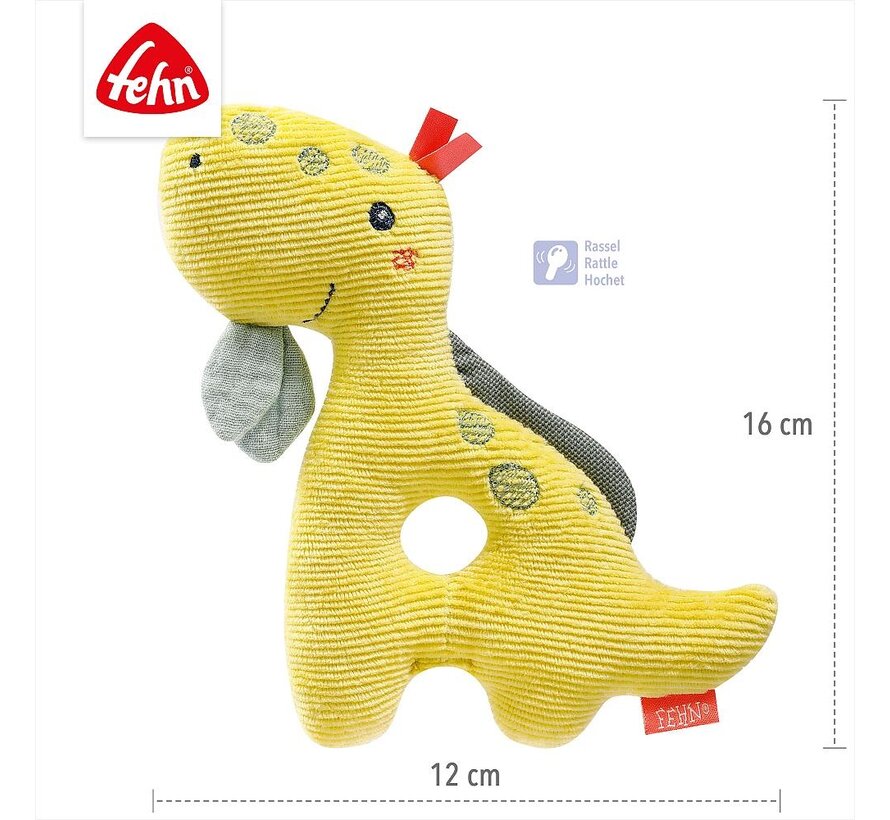 Soft ring rattle dino