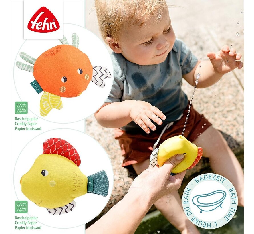 Set of 2 animal bath squirts fish&crab