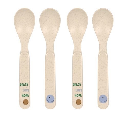 Lässig Spoon Set PP/Cellulose Happy Rascals Smile Sky Blue