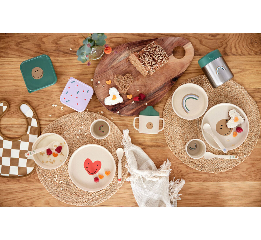 Spoon Set PP/Cellulose Happy Rascals Smile Sky Blue