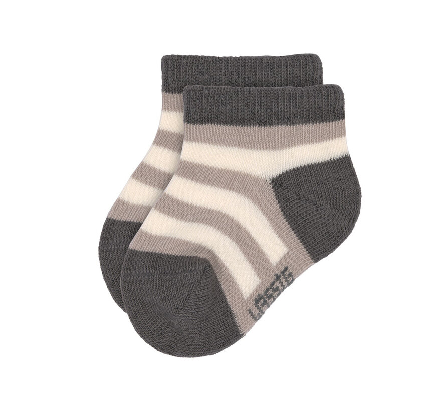 Sneaker Kindersokjes Antraciet Taupe Set 3-delig
