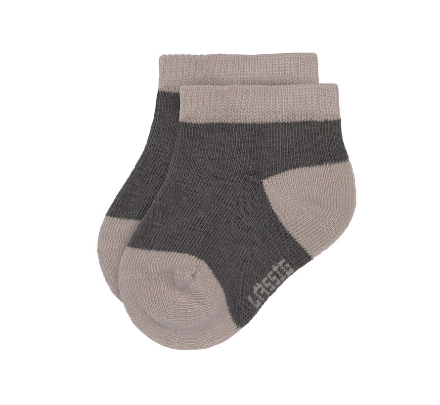 Sneaker Kindersokjes Antraciet Taupe Set 3-delig