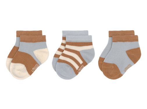 Lässig Sneaker Kindersokjes Light Blue Caramel Set 3-delig