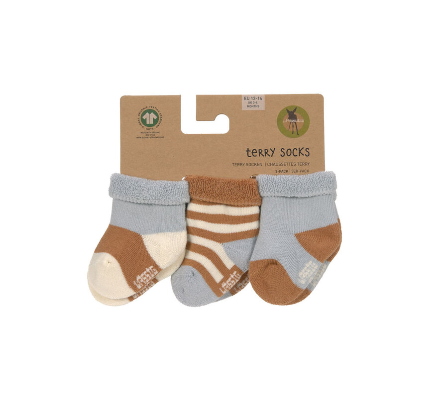 Terry Socks GOTS 3 pcs assorted light