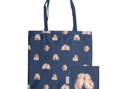 Wrendale Designs Opvouwbare Boodschappentas Uil Bird of a Feather