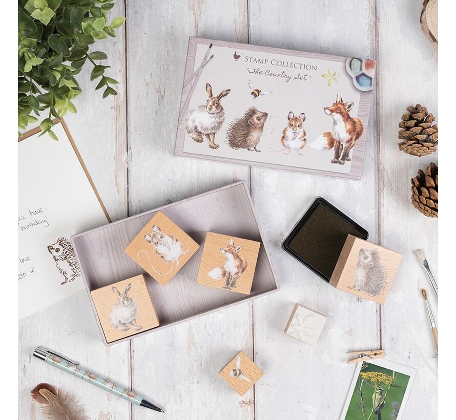 Ink Stamp Set The Country Set 6pcs