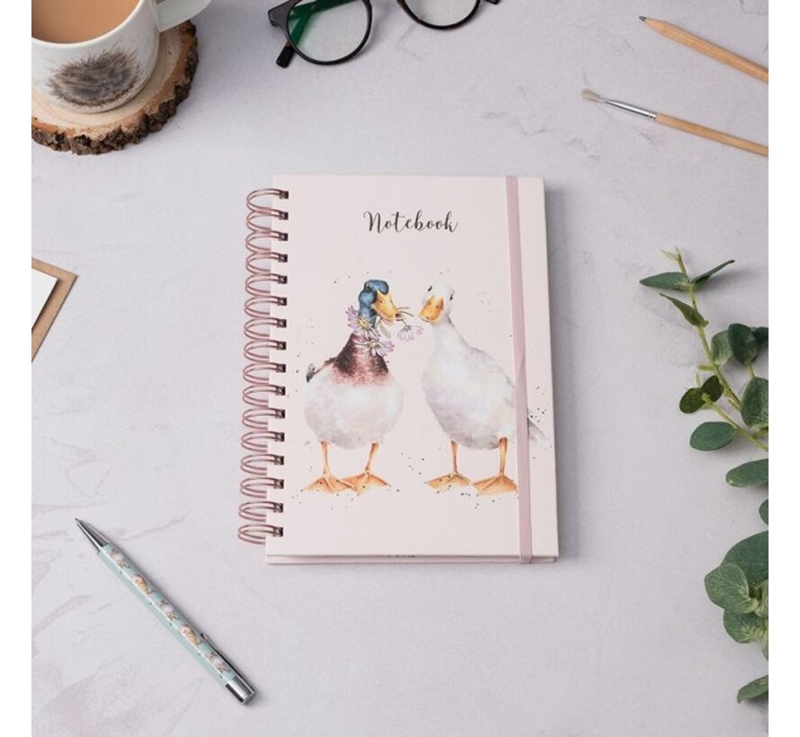 A5 Duck Notebook - Not a Daisy Goes By (Pink)