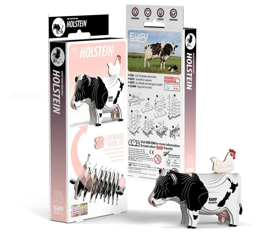 3D Bouwpakket Holstein Koe