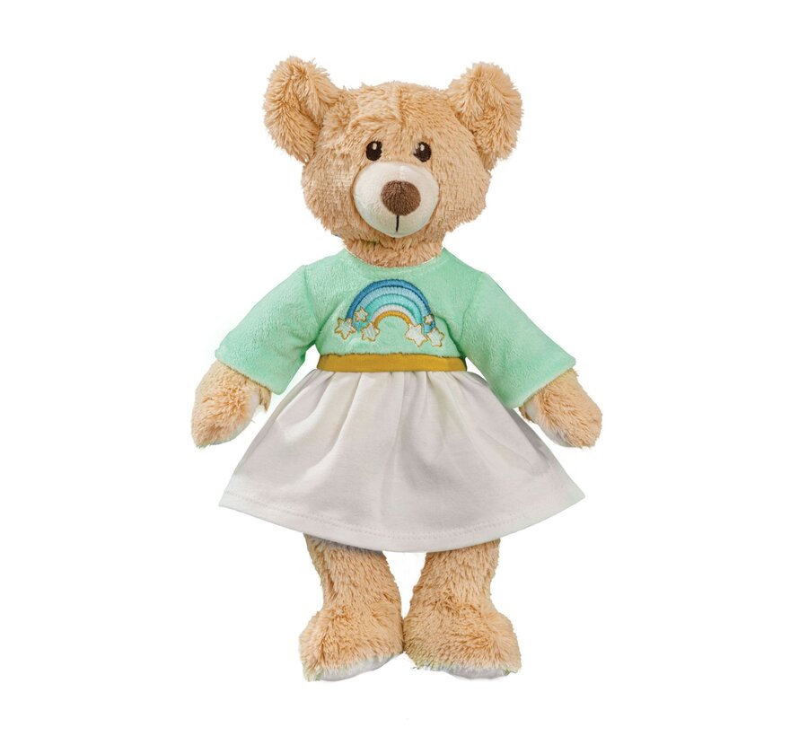 Poppenkleding Jurk Regenboog size 35-45cm